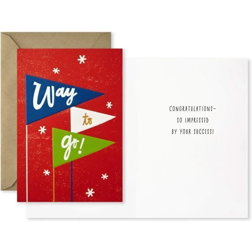 Hallmark Graduation Cards Assortment (12 Cards w/ Envelopes, 4 Designs) Congrats